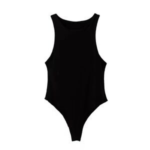 Sleek & Slimming High Neck Bodysuit Black, Nude, Blue, Green PTP 13in